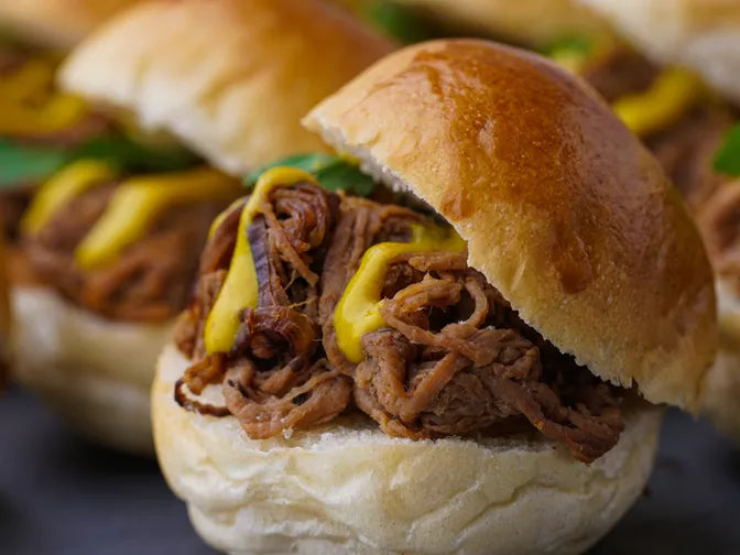 Mini Pulled Beef Brisket Burgers